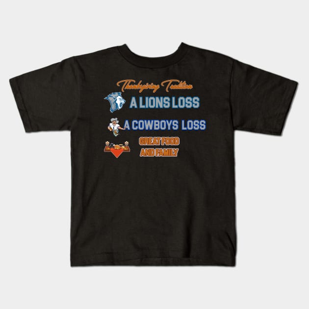 NFL Thanksgiving Tradition Kids T-Shirt by RUTSSports